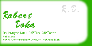 robert doka business card